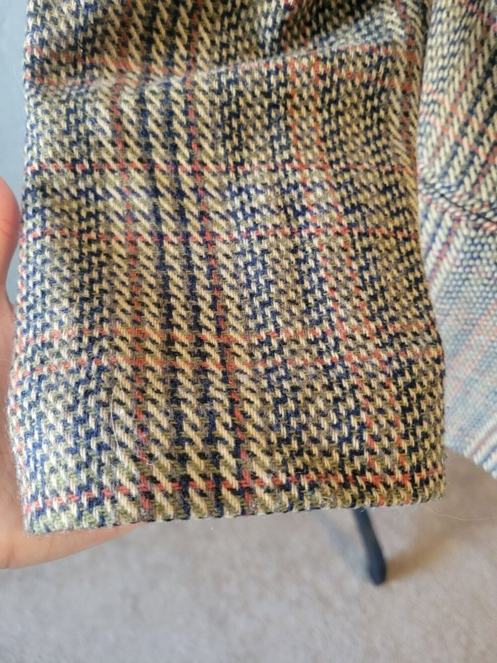 Sag Harbor wool-blend tweed blazer classic houndstooth plaid pattern Size 6 - Picture 5 of 11